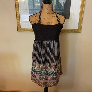 Y2K Volume One Halter Dress | Boho Festival Style | Floral Print Please Read